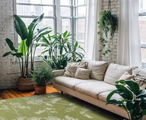 Entdeckt den Trend Urban Jungle: Maison du Monde vereint Loft-Charme mit natürlichen Akzenten, Pflanzenvielfalt und modernen Möbeln.